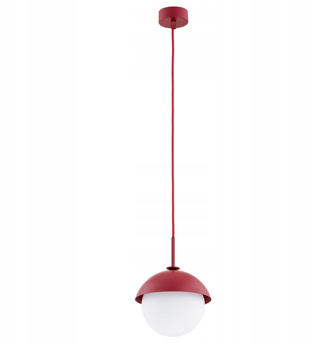 CAPPELLO Hanglamp - Mat Opaal & Rood Glas, E27