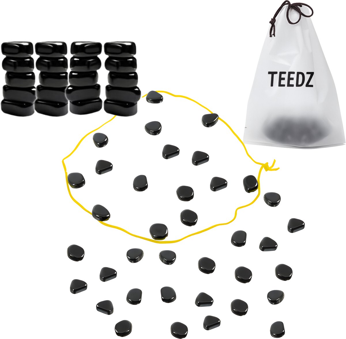 Magnetisch Strategiespel – 40 Magnetische Stenen – Magnetisch schaakspel - Educatief Denkspel – Voor Kinderen & Volwassenen – Inclusief Touw & Opbergzakje- tafelschaak, schaak, magnetisch spel, magneten, feestspel, kinderspel