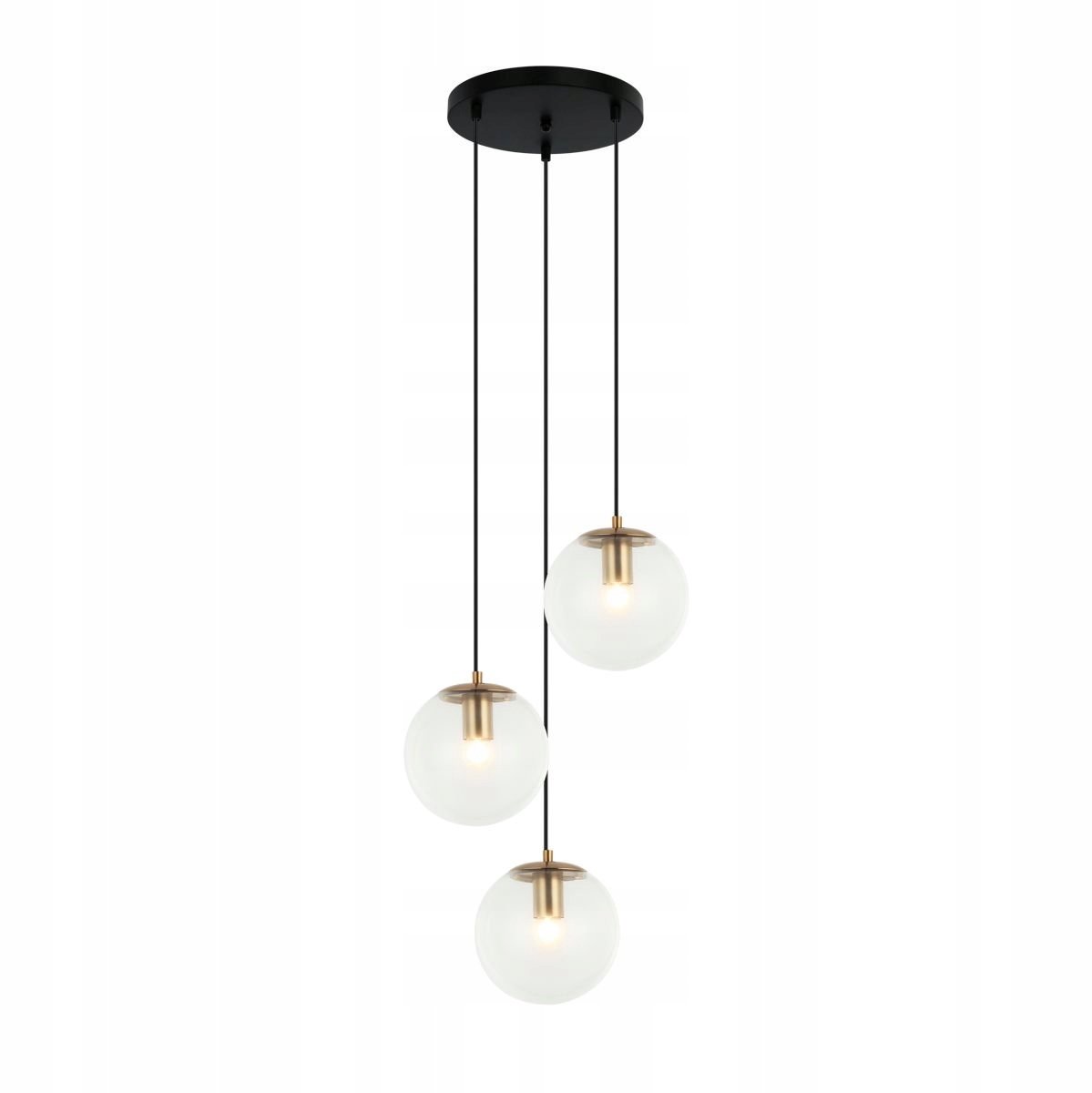 Italux Sarpo Hanglamp - Messing & Transparant Glas, E27