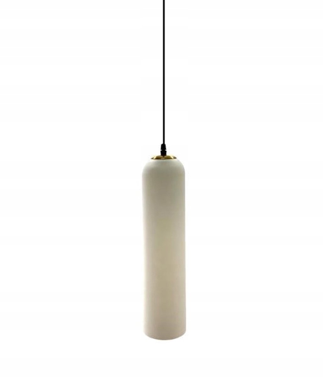 Moderne hanglamp Klok Wit - Gepolijst messing en wit glas