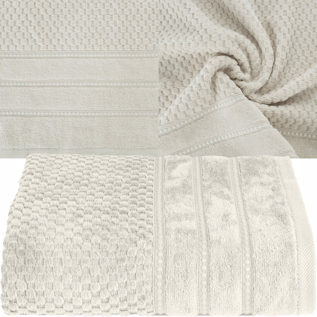 Beige Katoenen Badhanddoek 50x90 cm - Zacht en Absorberend