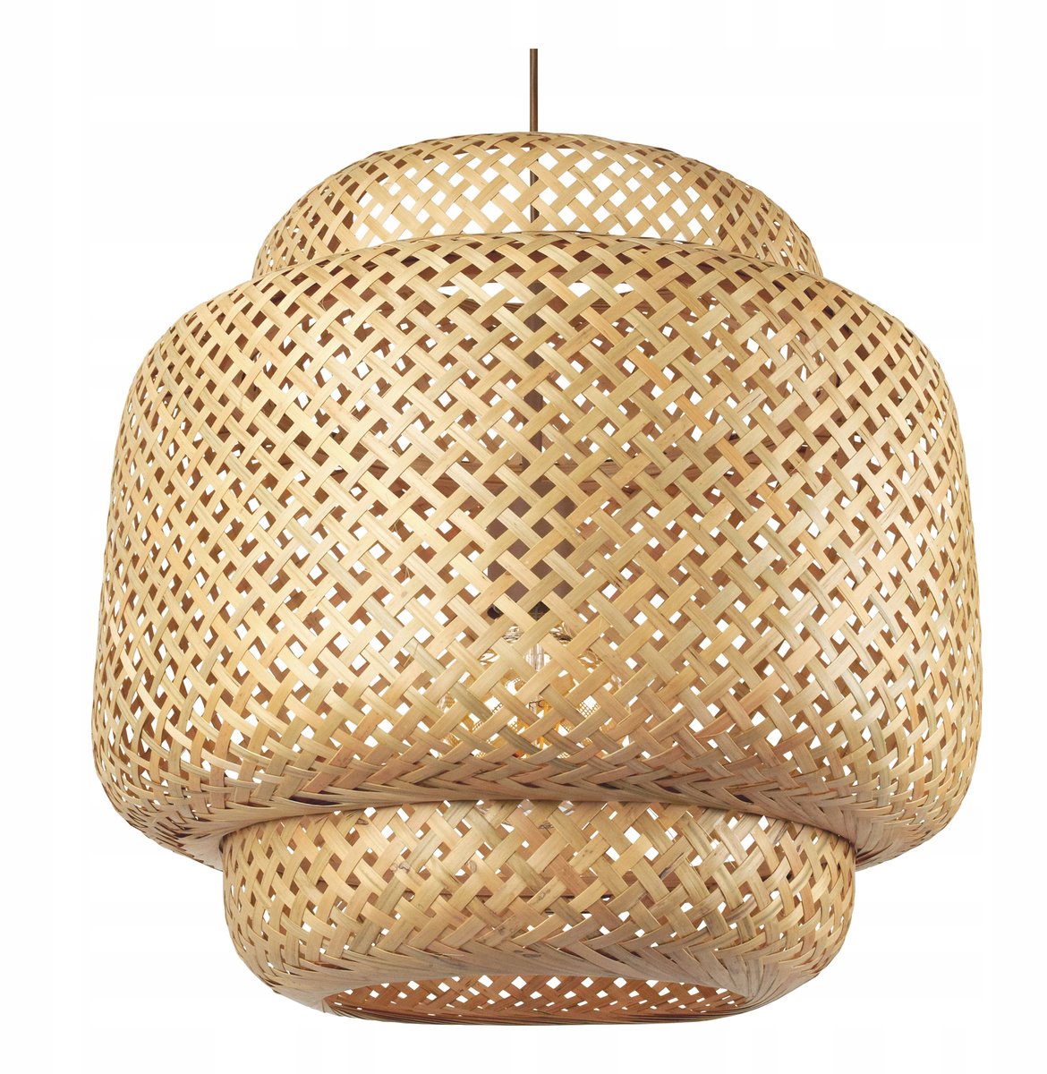 Bamboe Hanglamp Boho Gevlochten Natuurlijk 40cm x 175cm