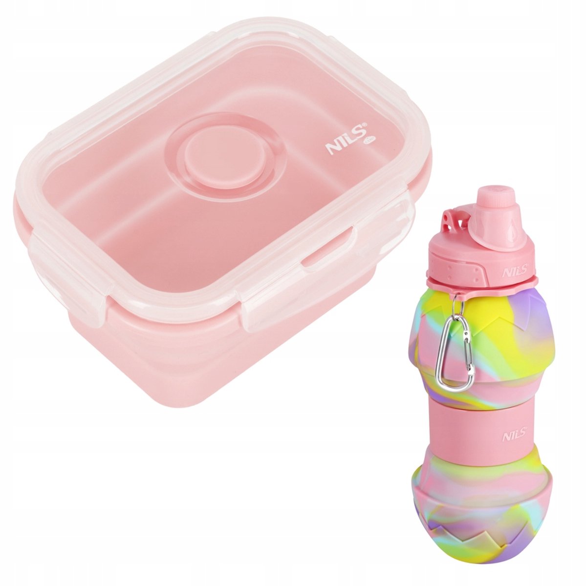 Lunchbox & Flessenset 355ml/700ml BPA-Vrij Roze