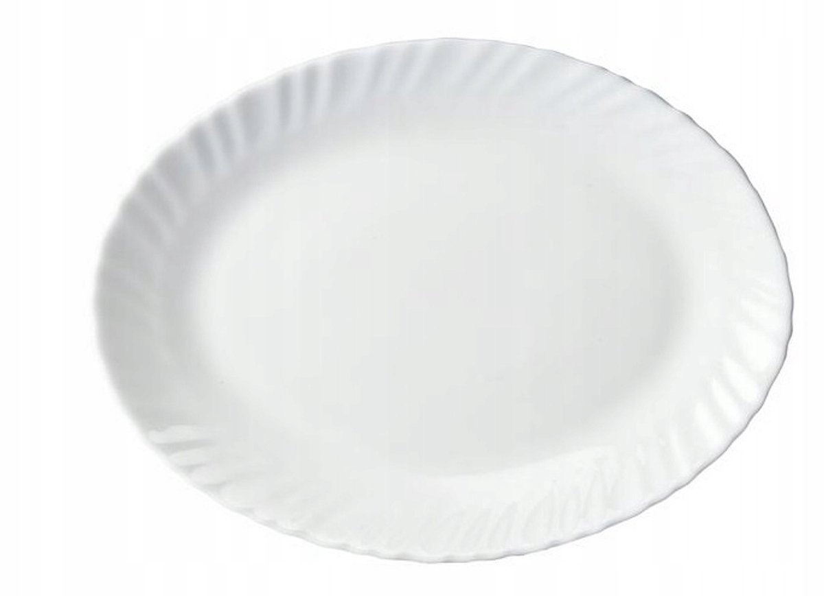 Ovaal Porseleinen Dienblad Wit 25 cm