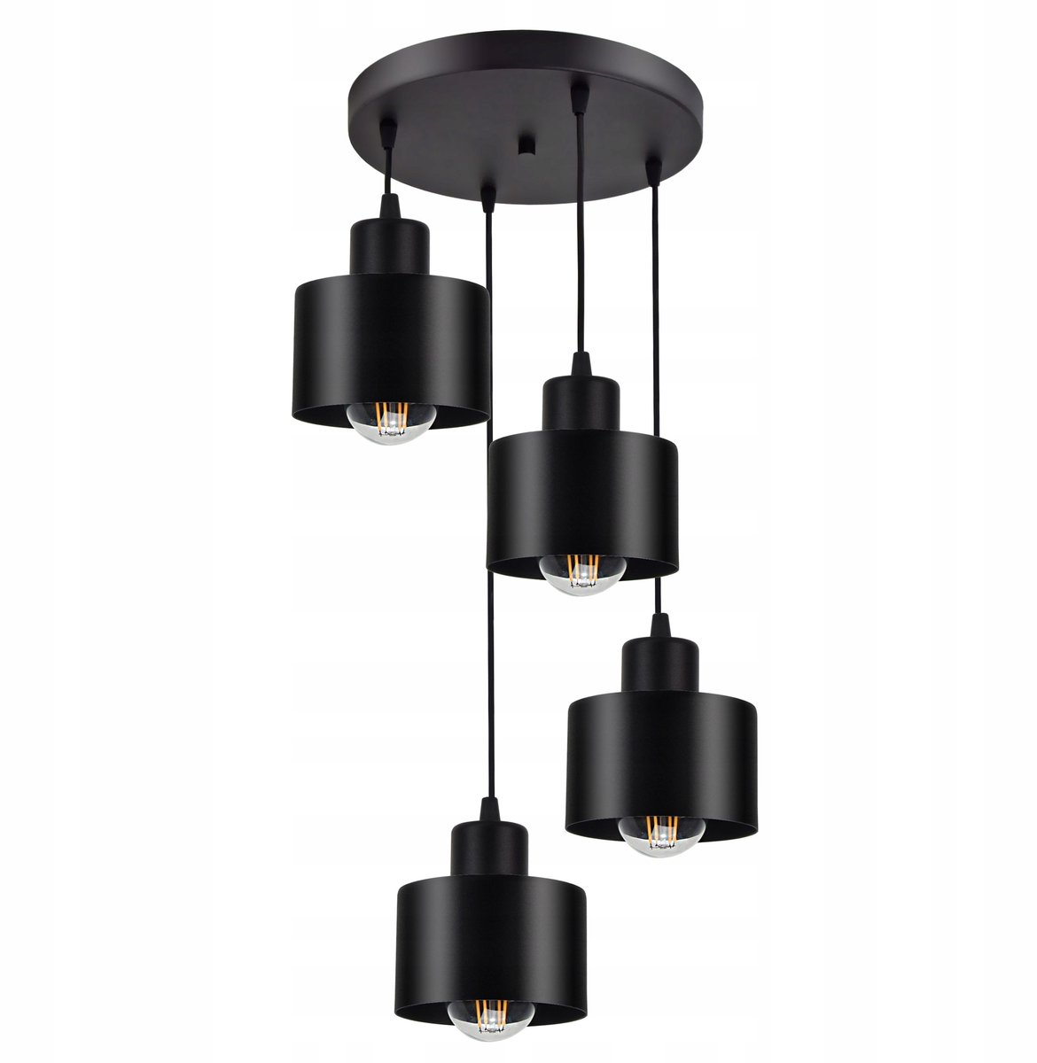Design Plafondlamp Loft Edison LED E27 - 4 Lichts