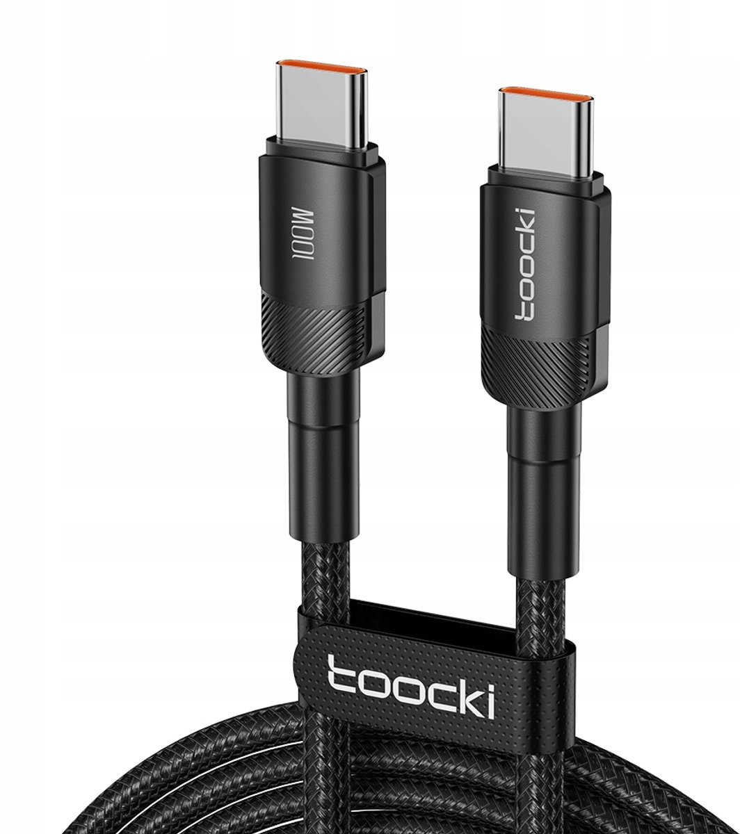 Toocki USB-C naar USB-C Kabel 0,5m Zwart - Snelladen