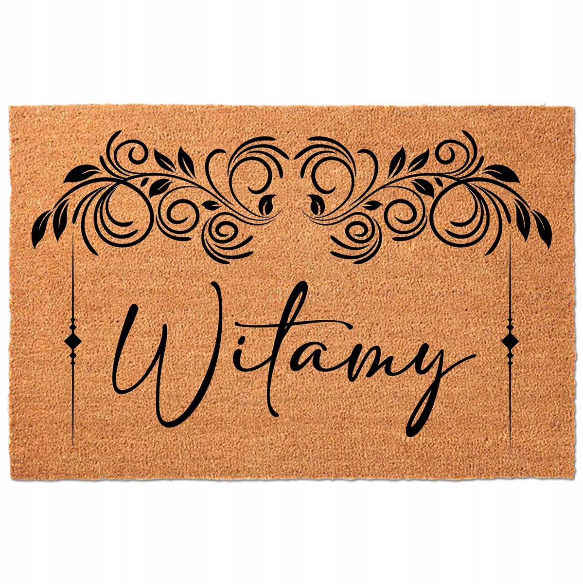 Woonkamerdeurmat Kokosnoot PVC 40x60cm Welcome - Grijs