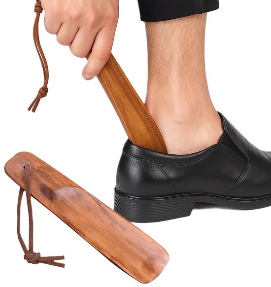Schoenlepel van hout, 70 cm, schoenlepel voor senioren, zwangere vrouwen en mensen met bewegingsbeperkingen