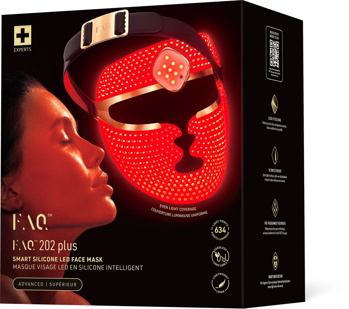 FAQ 202 Plus Geavanceerd 8-kleuren LED Gezichtsmasker – Geavanceerd Huidverzorgingsapparaat