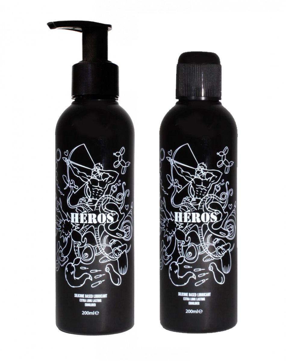Heros Siliconen Glijmiddel inclusief DOSEERPOMP - 2x 200ml | NIEUW!