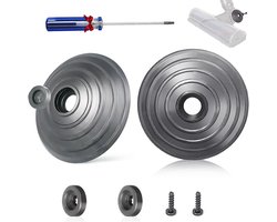 Vervangende V-Ball Wielen voor Dyson V6/V7/V8/V10/V12 & DC58/59/62/72/74 – 2x Wielen + Schroeven & Bevestigingen + Mini Schroevendraaier – Voor Direct Drive Zuigmond