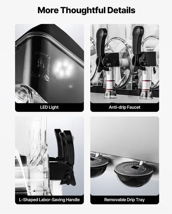 VEVOR Commerciële Slushy Machine 15Lx3 Margarita Smoothie Bevroren Drankmaker van Vevor — afbeelding 2
