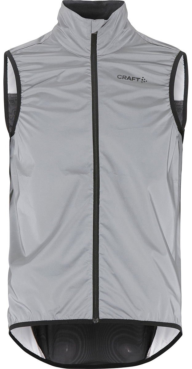 Craft Adv Essence Lumen Mouwloos Fietswindjack Heren - Zilver Reflecterend | Maat: S