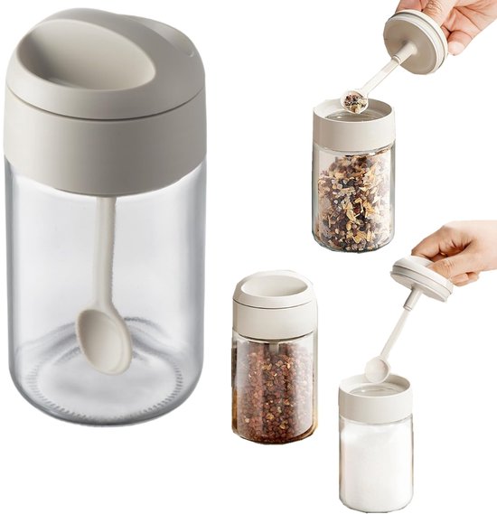Vierkante Kruidenpot Van Glas - Kruidenpotjes Voor De Keuken - 24 Stuks Met Houten Deksel