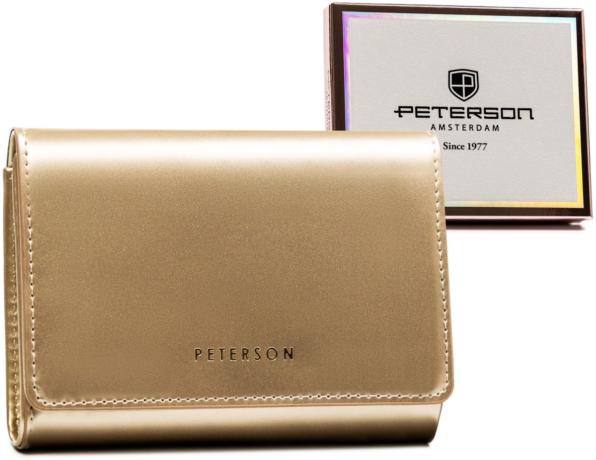 Damesportemonnee eco PTN 013-LAK-8438 GOUD
