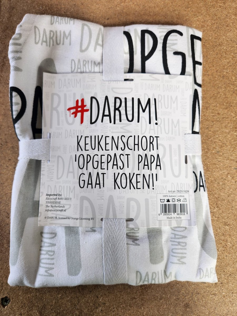 #DARUM! - Keukenschort - opgepast papa gaat koken!