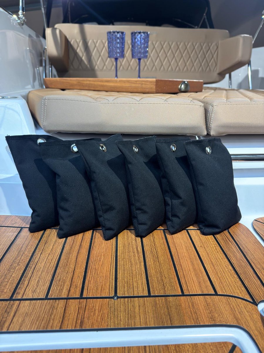 6X Grindzakjes Zandzakjes zwart - voor bootdekzeil - om waterzakken te voorkomen - 0,8kg