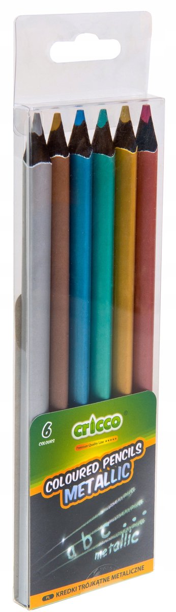 Cricco Jumbo Metallic Kleurpotloden - 6 Stuks