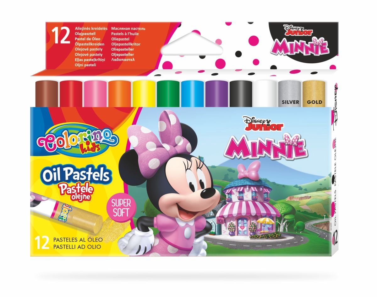 Colorino Minnie oliepastels, 12 kleuren