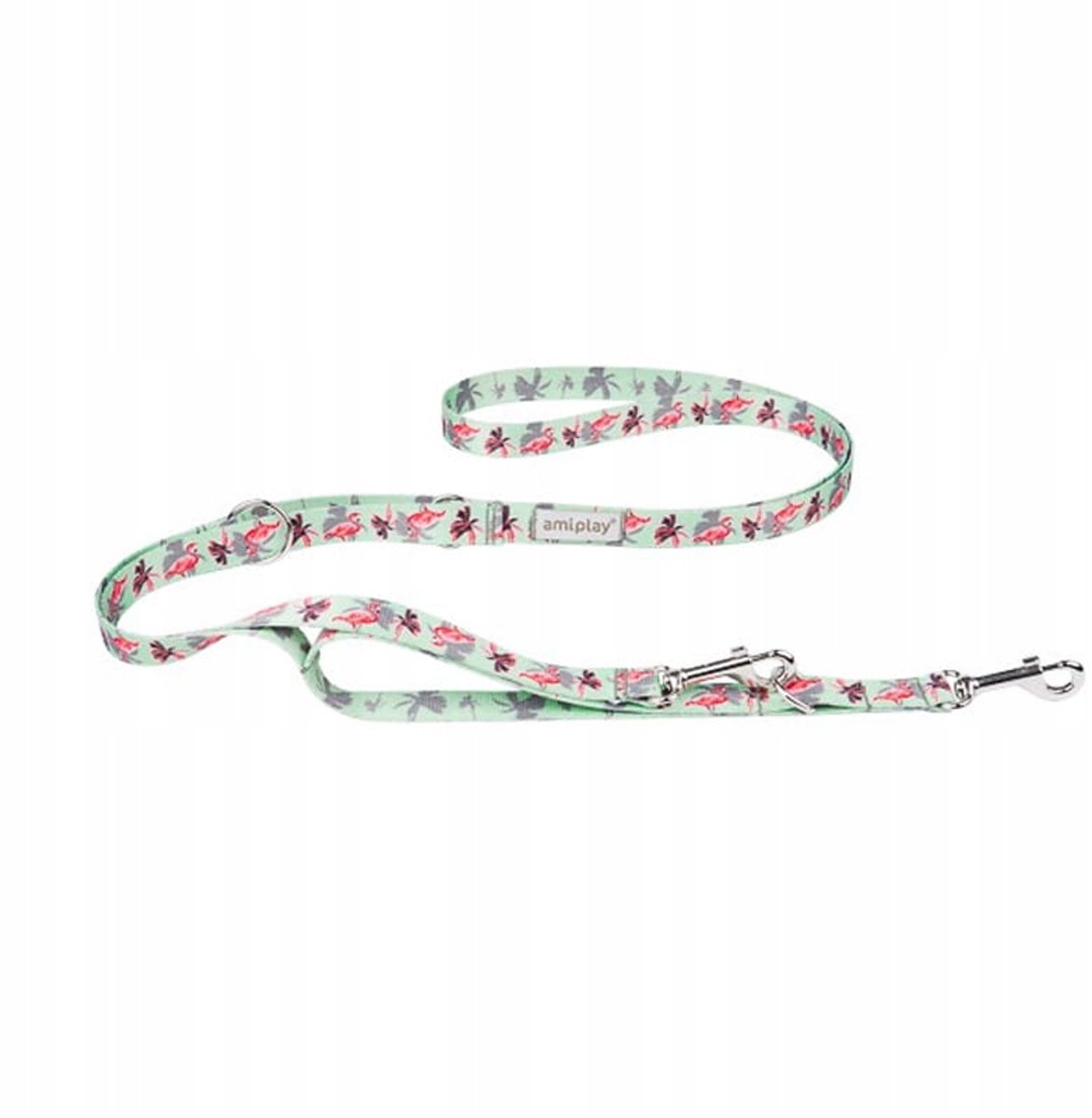 Amiplay Verstelbare Hondenhalsband BeHappy M 200cm Flamingo