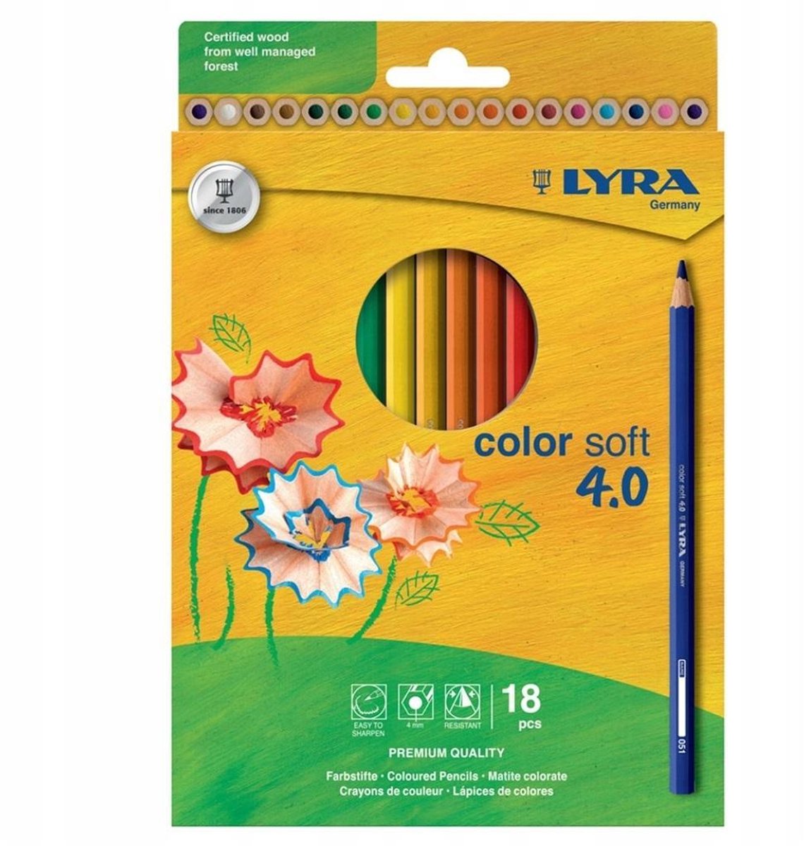 Lyra Color Soft 4.0 Kleurpotloden Set - 18 Kleuren