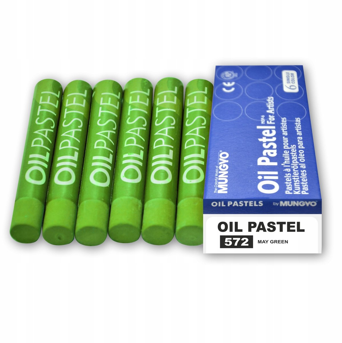 Mungyo oliepastels - Set van 6 - Levendige kleuren