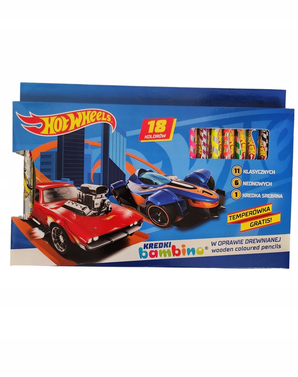 Bambino Krijtjes Hot Wheels 18 Stuks