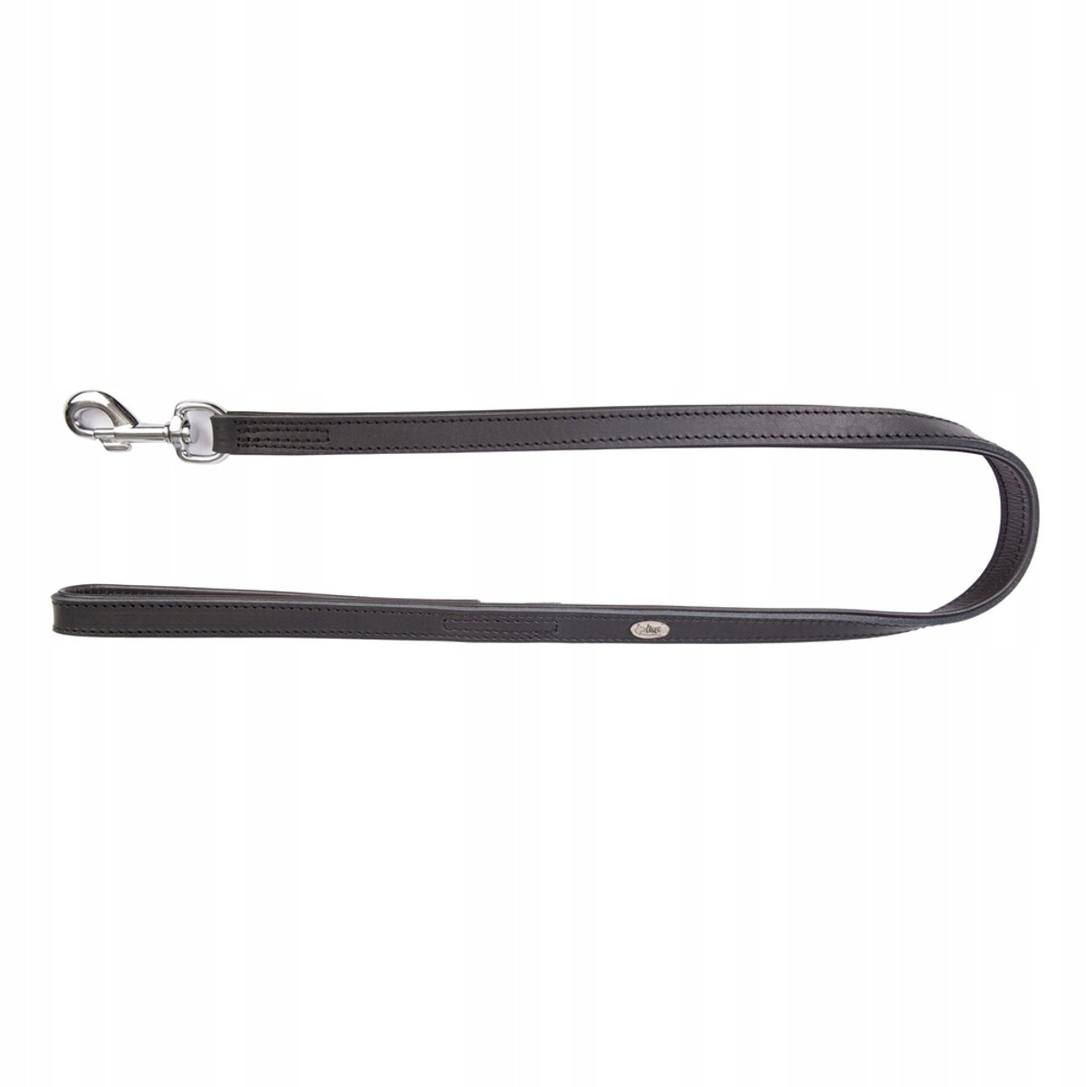 Dingo Exclusieve Leren Hondenhalsband Zwart 1.3x110cm