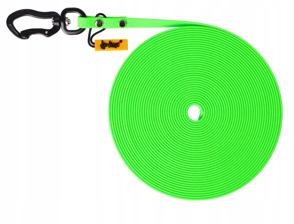 DINGO Flex Honey Trainingslijn Groen 1cm x 10m - Waterdicht & Duurzaam