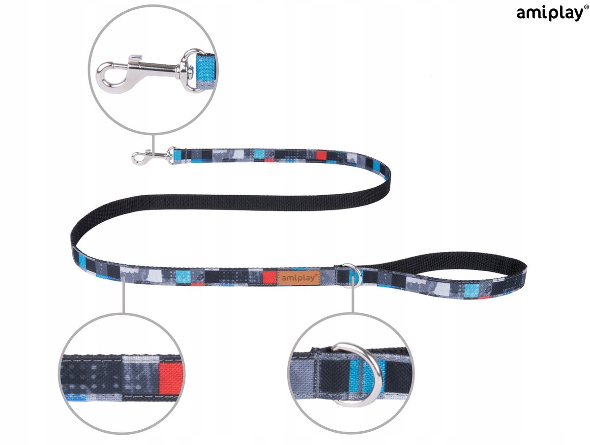 Amiplay Adventure Hondenlijn Nylon Stad 140cm - M