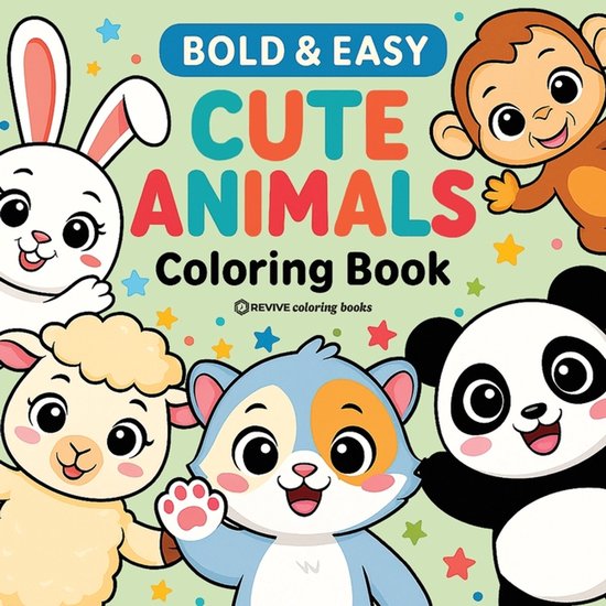 Bold & Easy Stress Relief Coloring Books- Bold & Easy Cute A ... - cover