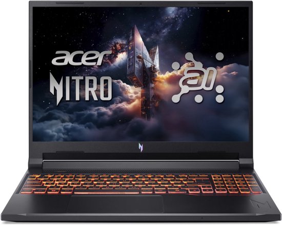 Acer Nitro V 16 AI ANV16-42-R7EB - CoPilot+ PC - Gaming Laptop - 16 inch 180Hz - Ryzen 7 - 32GB - 1TB SSD - RTX 5070 - Acer - Hoofdafbeelding