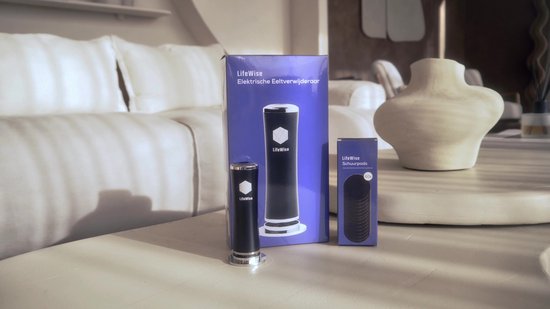 LifeWise® Elektrische Eeltverwijderaar - 60 Vervangbare Schuurpads - Hygiënisch - Netstroom Adapter - Voetvijl - Eeltvijl voor Voeten - Zwart