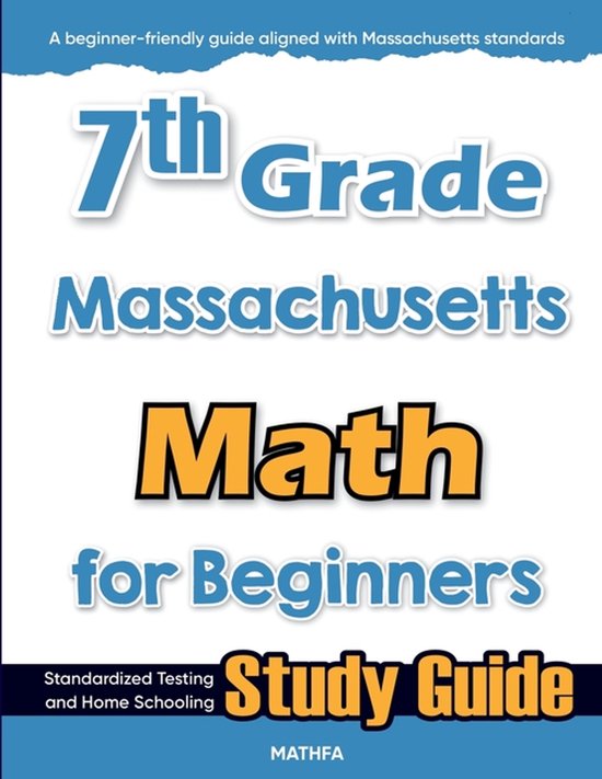 7th Grade Massachusetts Math for Beginners - cover