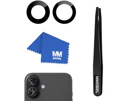 MMOBIEL Glas Lens Back Camera Geschikt voor iPhone 16/16 Plus - Camera Lens - Incl. Dubbelzijdige Tape , Pincet en Doekje