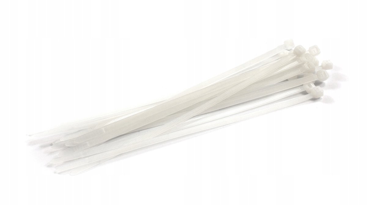 Witte Kabelbinders 7,6x500mm - 100 Stuks
