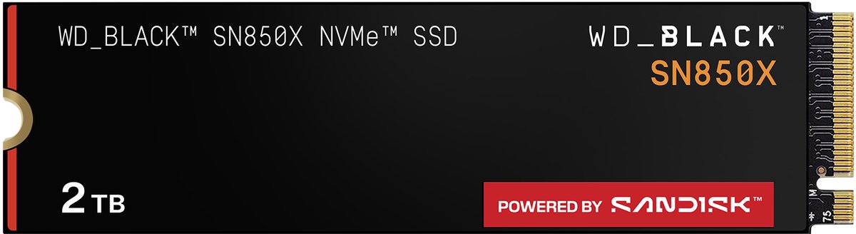 WD Black SN850X 2TB NVMe zonder Heatsink