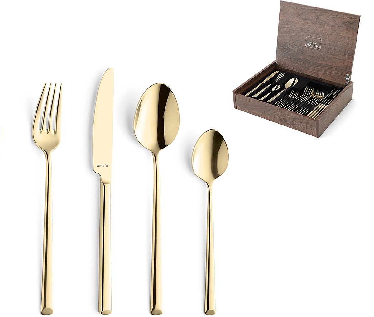 Amefa - Metropole 24-delige Bestekset - Goud