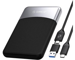 2TB Externe SSD met 2-in-1 USB C Kabel - Draagbare USB 3.2 Gen 1 Harde Schijf tot 460MB/s voor Smartphone, PC, Tablet en Laptop