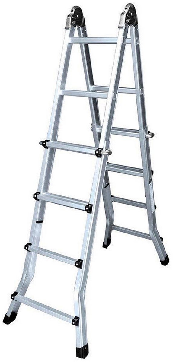 Inklapbare ladder EDM 75094 Aluminium Multicolour