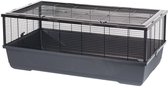 INTER-ZOO Bernie Empty - Knaagdierkooi - Zwart - 100x54x39 cm - Ruime Kooi voor Konijnen & Cavia’s - Sterk en Elegant Ontwerp