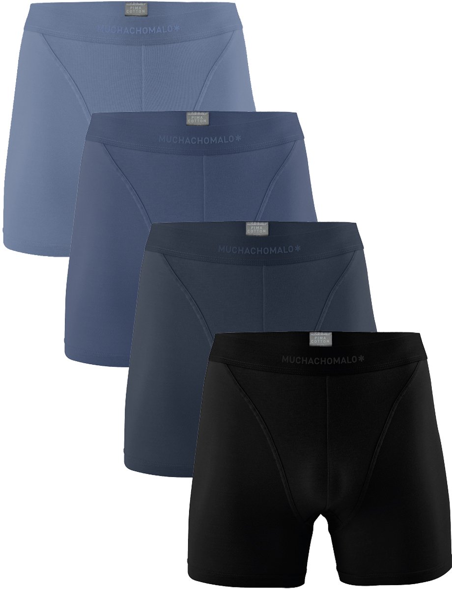 Muchachomalo – Boxershort Heren – Normale Lengte – Onderbroeken Heren – Boxershort – Ondergoed – Pima Katoen – 4 Pack – Maat 5XL