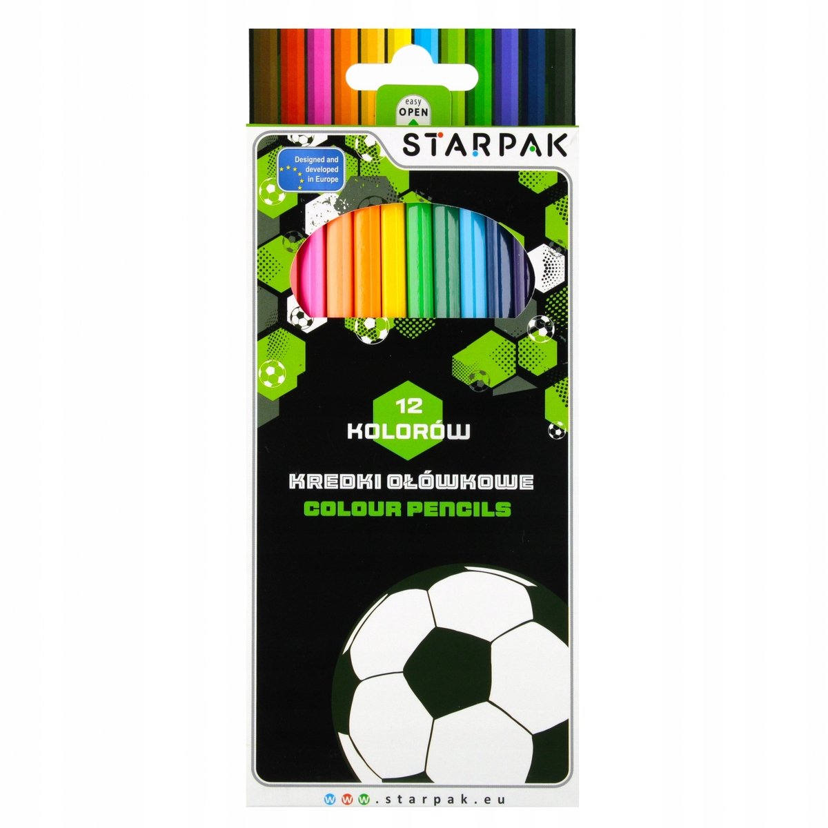 Starpak Kleurpotloden Voetbal 12 Kleuren