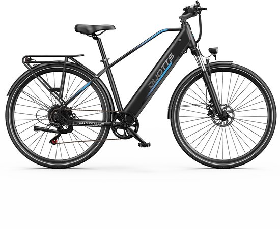 Elektrische Fiets DUOTTS C29Lite - 468Wh/13 Ah Accu - 80 km Bereik - 250W Motor - 27.5" Anti-Lekbanden- Shimano 7 Versnellingen - Mechanische schijfrem - Ijzeren Frame - Kleuren display - Inclusief Bagagedrager - Stadsfiets — afbeelding 2