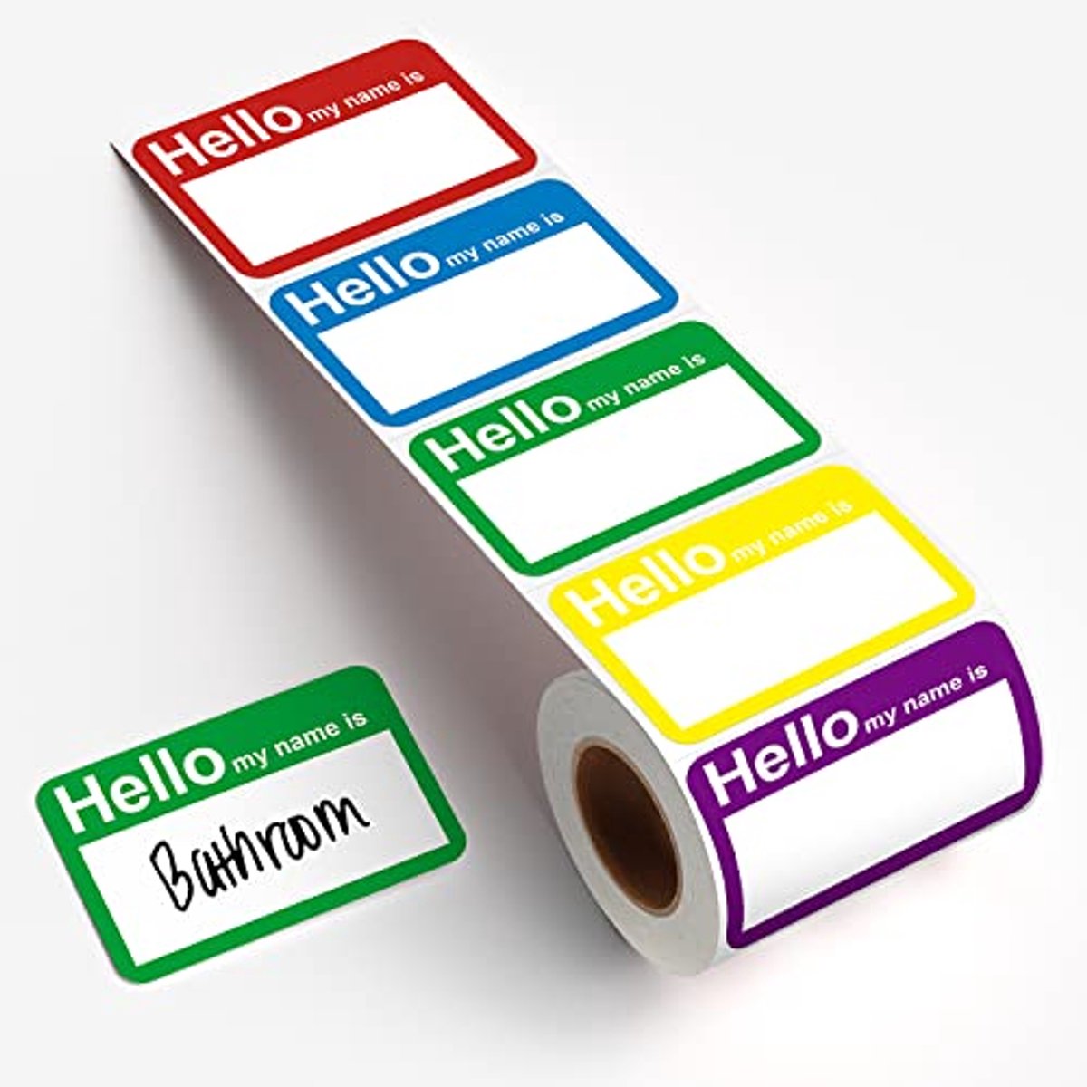 Gepersonaliseerde Naamlabels Stickers - 400 Etiketten in 5 Kleuren