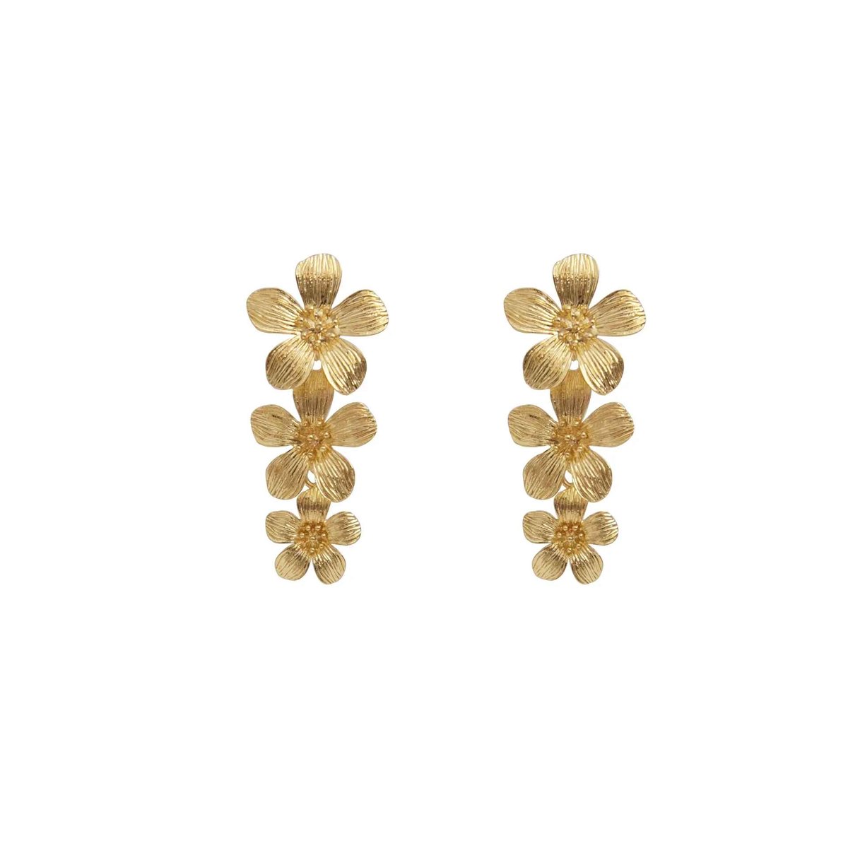 Statement oorbellen - Bloemetjes - Lineaire oorbellen - Bloemen