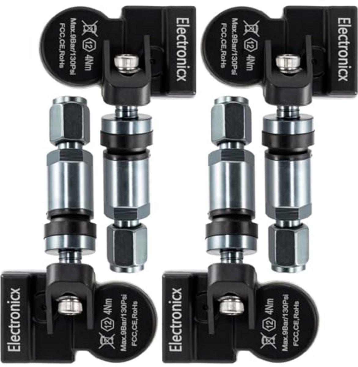 4x TPMS Bandenspanningssensoren voor Diverse Voertuigen - Hoge Nauwkeurigheid en Eenvoudige Installatie