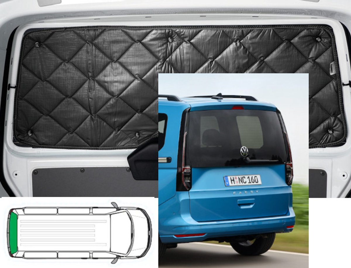 Raamisolatie Volkswagen Caddy Vanaf 2015 Black line achterzijde Klep