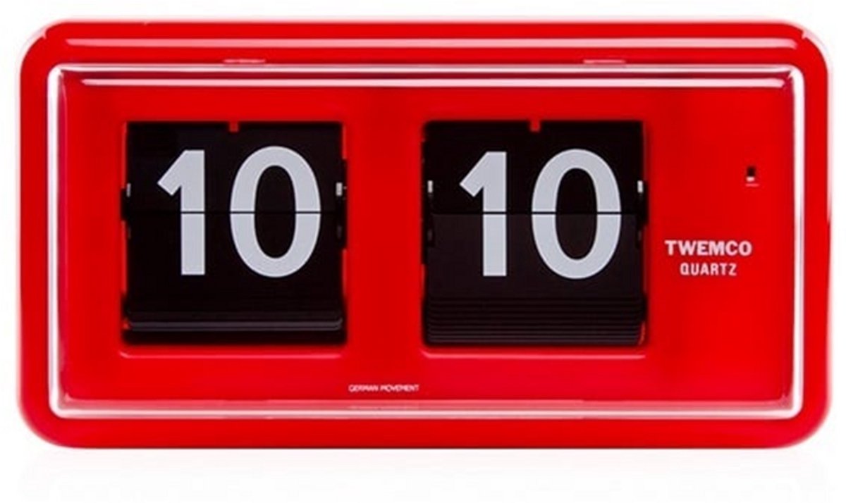 Twemco | Flipklok | QT-30 | Rood | Flip Clock | Flip Klok | Retro Klok | Digitale Klok | Digitale Wandklok| Digitale Klok Op Batterijen | Vintage Klok | Retro | Long life Mechanism