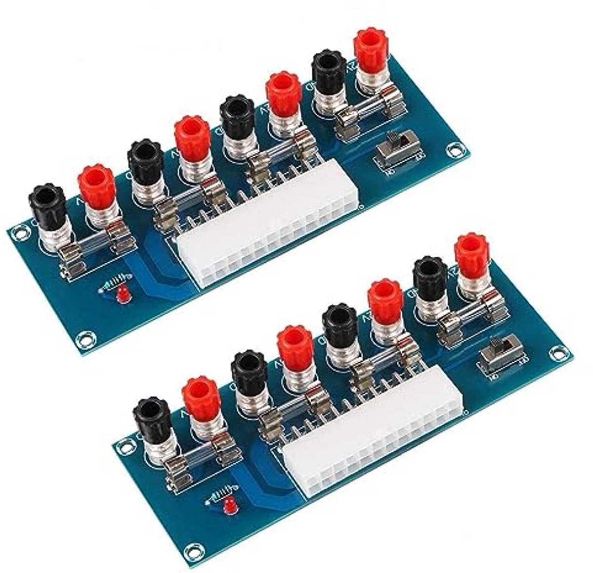 Image of 24-Pins ATX Benchtop Voeding Bord - Computer ATX Voeding Breakout Adapter Module 12V, 5V, 3,3V